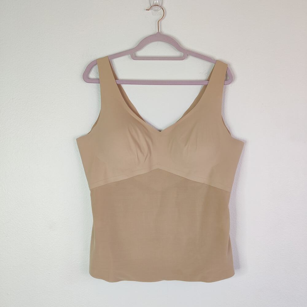 Honeylove Liftwear Shaping Tank Top Sand Tan 2X Built in Bra Slimming Shaping - Picture 4 of 13